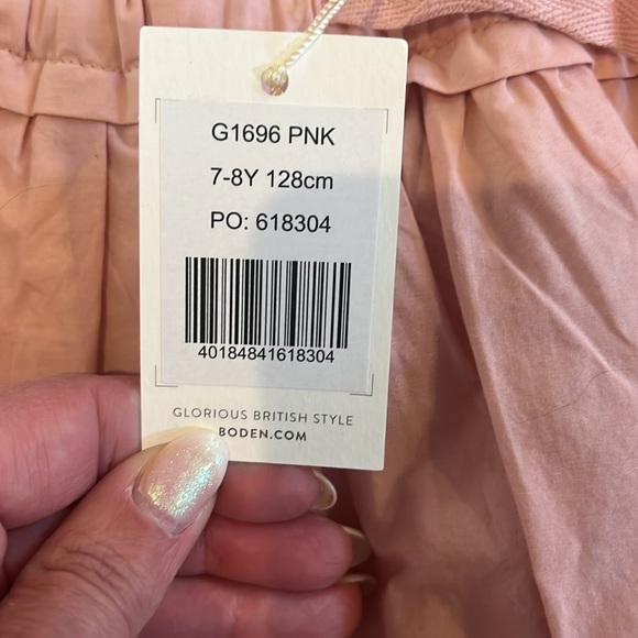 NWT Mini Boden Pink Skirt with Red Fringed Hearts - Picture 3 of 6